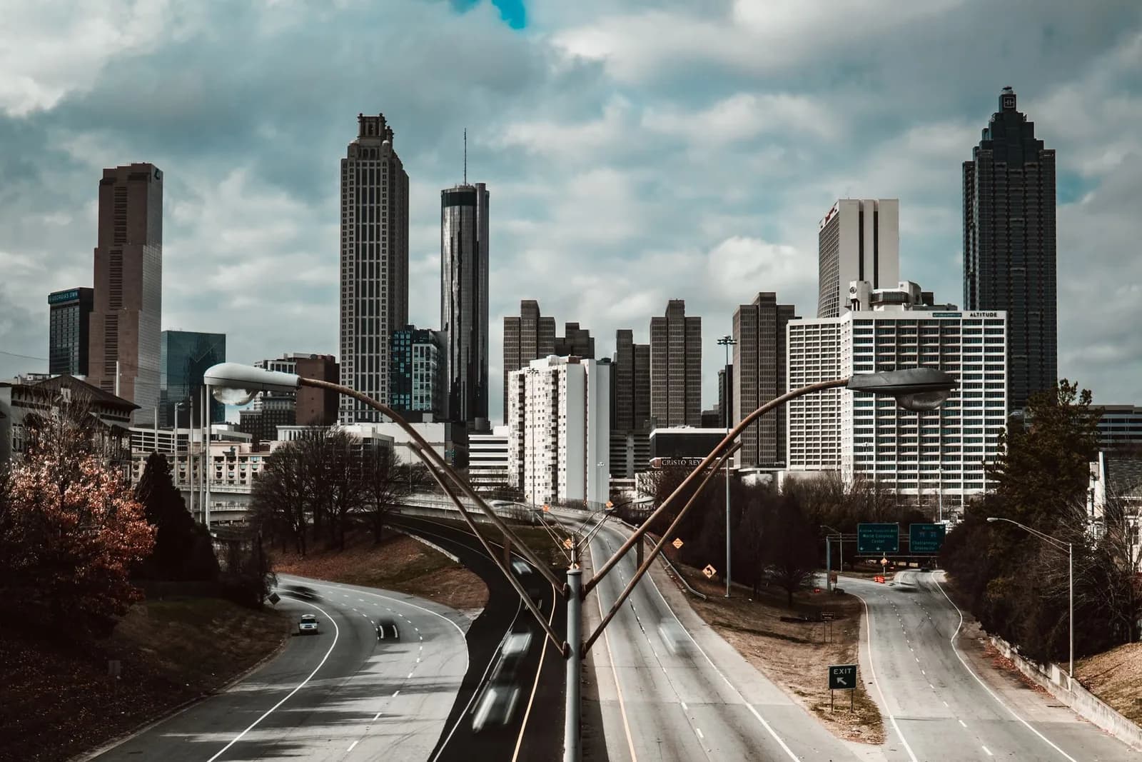 Atlanta skyline viewed from Jackson Street Bridge